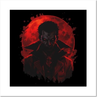 Count Dracula The Vampire - Evil Blood Moon Posters and Art